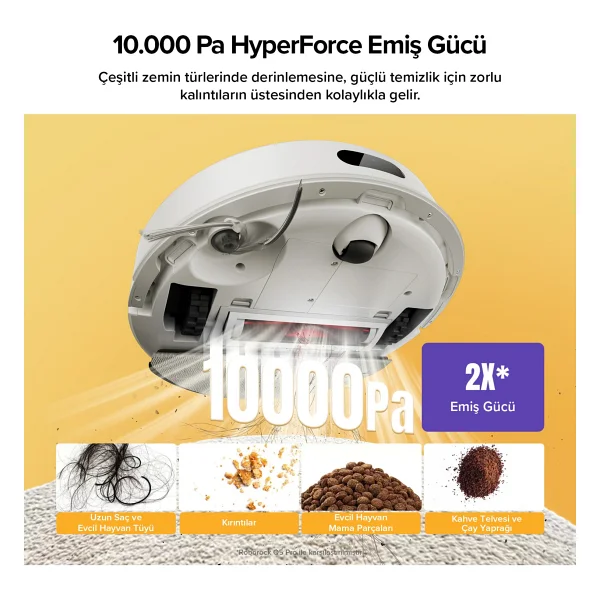 Roborock Q8 Plus Çöp İstasyonlu Akıllı Robot Süpürge - Görsel 2