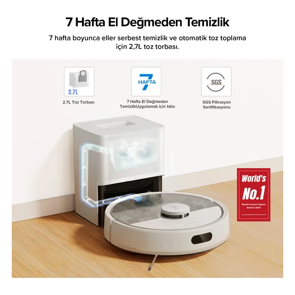 Roborock Q8 Plus Çöp İstasyonlu Akıllı Robot Süpürge - Görsel 5