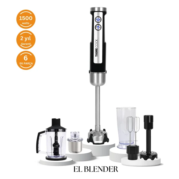 Tigrecook He-2075 1500 W Öğütücülü El Blender Seti - Görsel 6