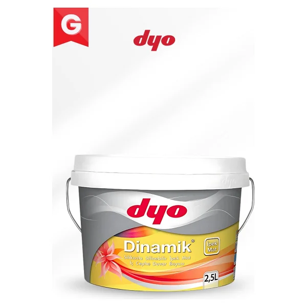 Dyo Dinamik Silikonlu İpek Mat 7.5 lt İç Cephe Boyası - Buz Beyaz - Görsel 6