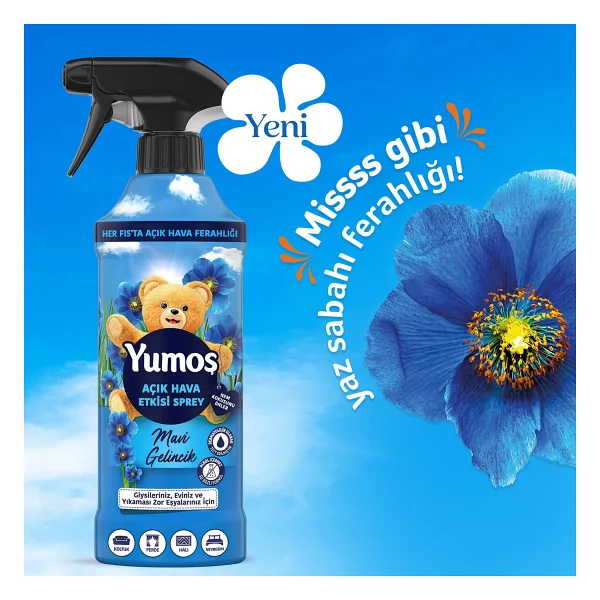 Yumoş Açık Hava Etkisi Mavi Gelincik Yıkaması Zor Eşyalar İçin Sprey 430 Ml - Görsel 5