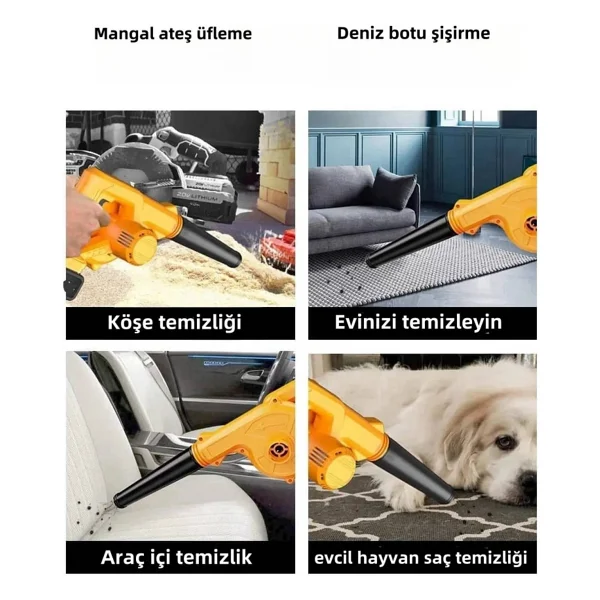 Kraft Hart Akülü Hava Körüğü Yaprak Üfleme Makinesi Hortumlu Set - Görsel 2