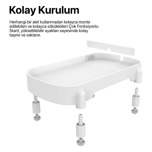 Xenon Smart Mama Kabı Standı Kaymaz Tabanlı Çok Fonksiyonlu Yükseltilebilir Ayarlanabilir Ayaklı Bra - Görsel 3