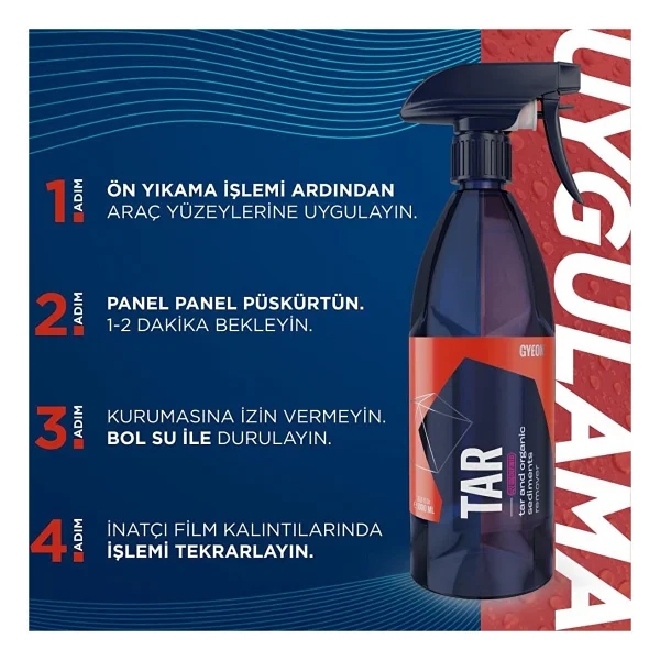 Gyeon Q2m Tar Redefıned Zift Katran Reçine Temizleyici Ve Yapışkan Sökücü - 1000 Ml - Görsel 3