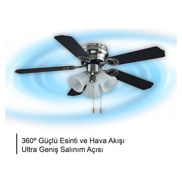 Rubenis Rbt425 Blk Aydınlatmalı Tavan Vantilatörü - Görsel 2