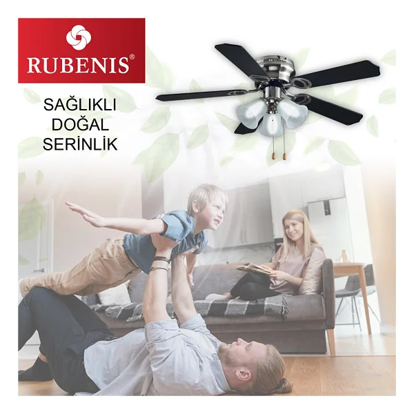 Rubenis Rbt425 Blk Aydınlatmalı Tavan Vantilatörü - Görsel 4
