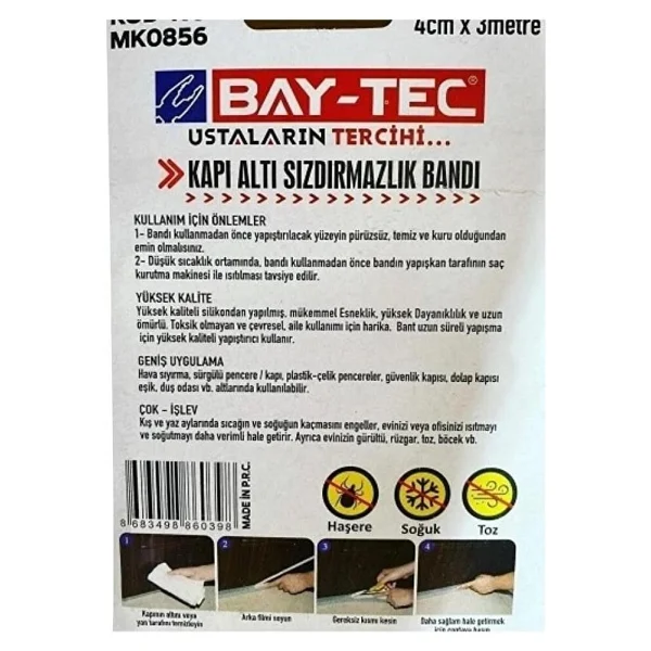 Bay-Tec Mk0856 3 M X 40 Mm Kapı Altı Sızdırmazlık Bandı - Görsel 4