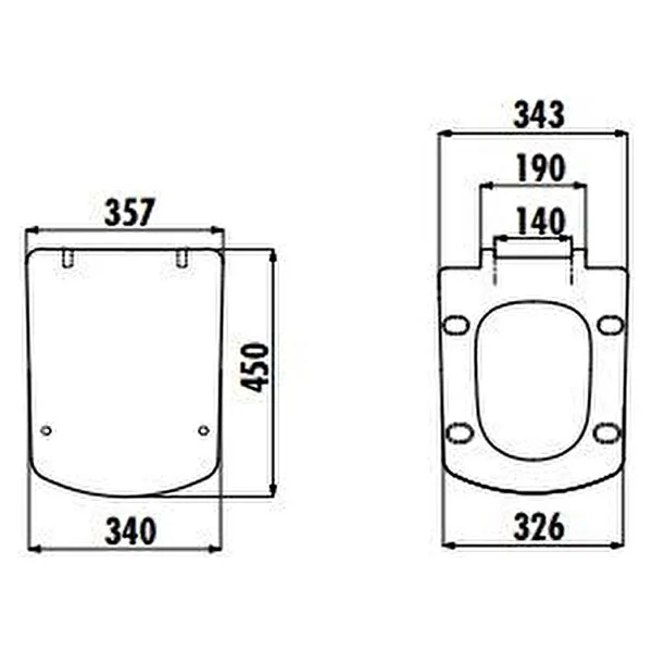 Creavit Lara Kc1603.01 Duroplast Yavaş Kapanan Klozet Kapağı - Görsel 2