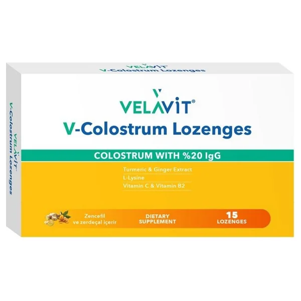 Velavit V- Colostrum Lozenges 15 Pastil - Görsel 2