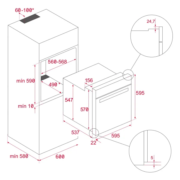 Teka Hlb 8600 Wh Beyaz Ankastre Fırın - Görsel 6