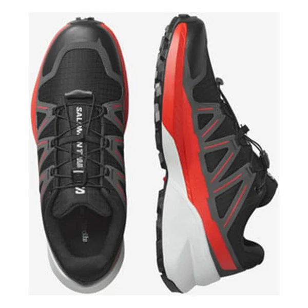 Salomon Speedcross Peak L47790100 Siyah-Kırmızı Erkek Koşu Ayakkabısı - Görsel 2
