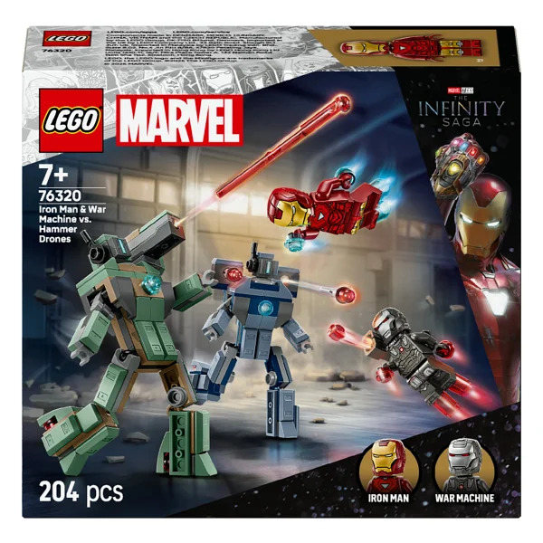 Lego 76320 Marvel Iron Man Ve War Machine Hammer İnsansız Hava Araçlarına Karşı - Görsel 3