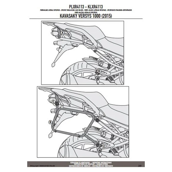 Givi PLXR4113 KAWASAKI VERSYS 1000 (15-16) Yan Çanta Tasiyici - Görsel 4