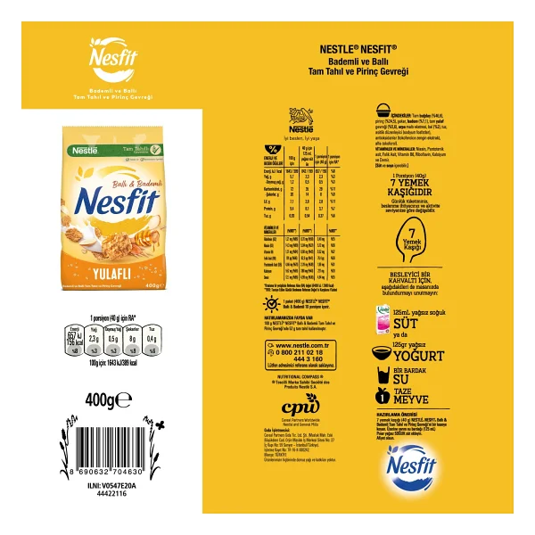 Nesfit Ballı Bademli Tahıl Gevreği 400 Gr - Görsel 5