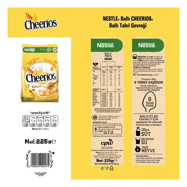 Nestle Cheerios Ballı Tahıl Gevreği 225 Gr - Görsel 4