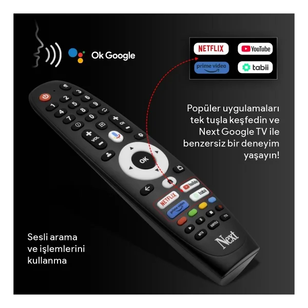 Next Ye-58gfsg8-QLED 4K Ultra HD 58" 147 Ekran Uydu Alıcılı Google Smart QLED TV - Görsel 6