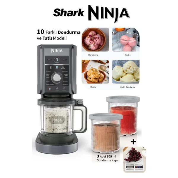 Ninja Creami Deluxe 10in1 Inox Frozen Ve Dondurma Makinesi - Görsel 8