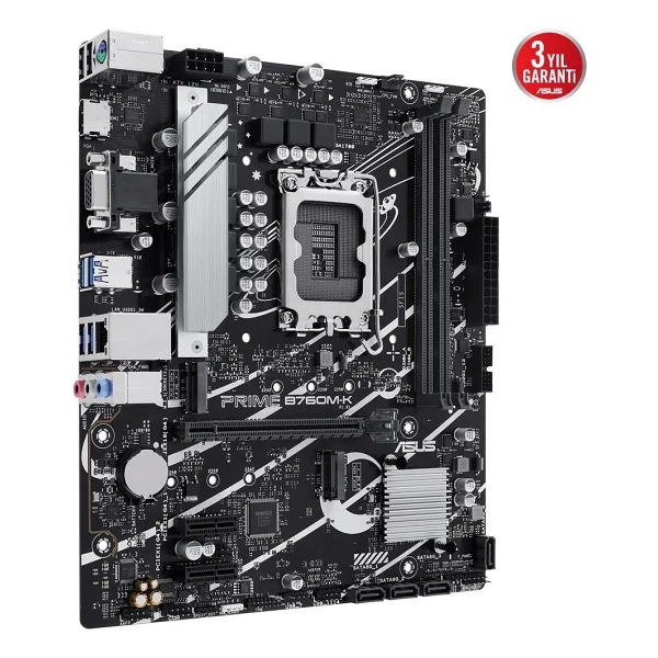 Asus Prime B760m-K D4 Intel Lga1700 DDR4 Micro Atx Anakart - Görsel 3