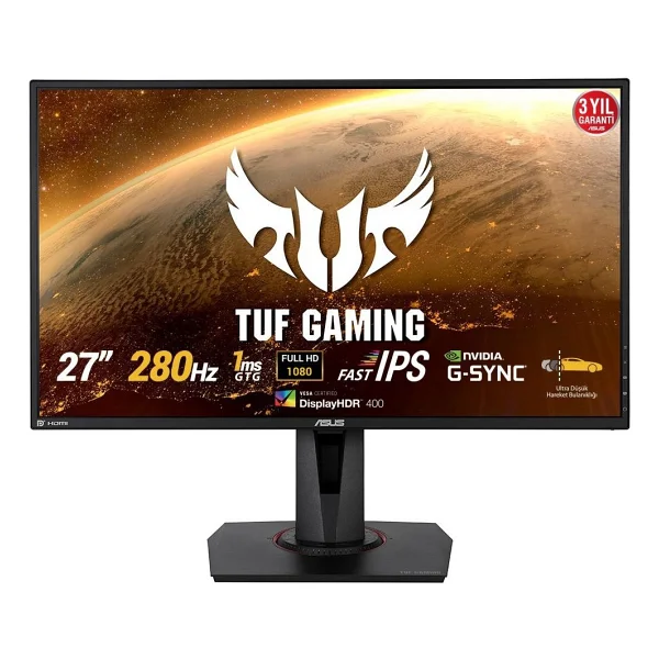 Asus Tuf Gaming Vg279qm 27" 1 Ms Full HD Pivot Ips 280 Hz Oc Oyuncu Monitörü - Görsel 8