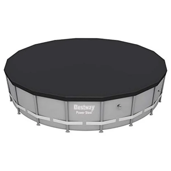 Bestway 5,49m Pvc Havuz Örtüsü 549 Cm Çapındaki Yuvarlak Yer Üstü Havuzlar İçin 555 Cm Çap - Görsel 2