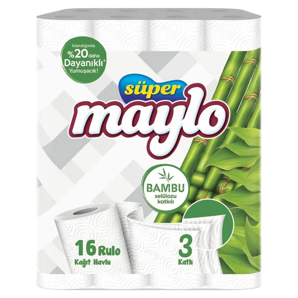 Maylo Süper Bambu Katkılı 16'lı Kağıt Havlu - Görsel 2