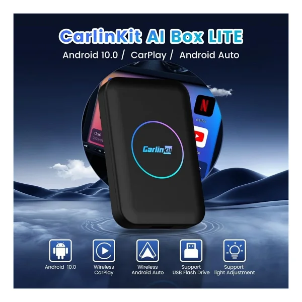 Carlinkit 3in1 Kablosuz Carplay & Android Auto Smart Box 4gb/32gb Netflix & Youtube Destekli Trafikte Futbol Izle Çocuklar Için Çizgi Film Izle - Görsel 7