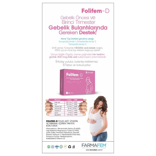 Farmafem Folifem D 60 Tablet - Görsel 2
