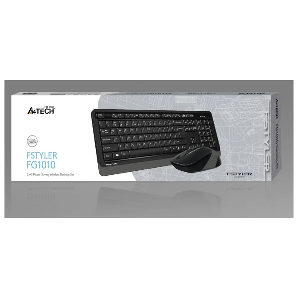 A4 Tech Fg1010 Siyah-Mavi Q Kablosuz Klavye Mouse Seti - Görsel 5