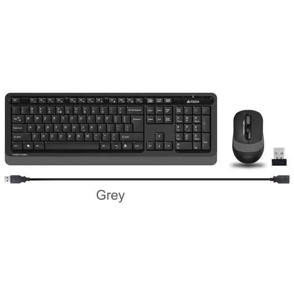 A4 Tech Fg1010 Siyah-Gri Q Kablosuz Klavye Mouse Seti - Görsel 2
