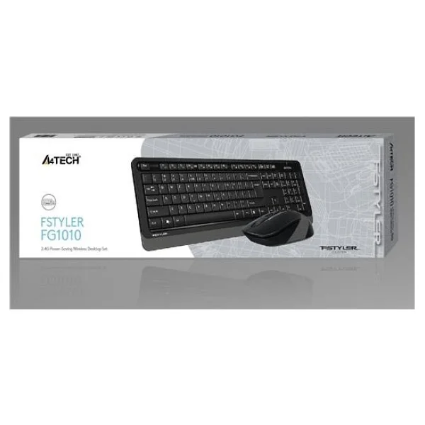 A4 Tech Fg1010 Siyah-Gri Q Kablosuz Klavye Mouse Seti - Görsel 3