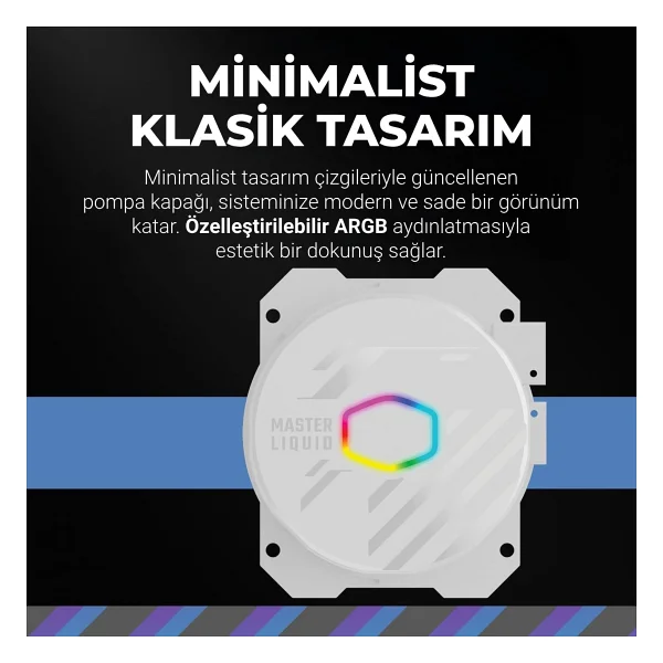 Cooler Master Masterliquid Ml360l Mlw-D36m-A18pz-Rw Beyaz Argb 360 Mm İşlemci Sıvı Soğutucu - Görsel 6
