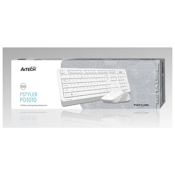 A4 Tech Fg1010 Beyaz Q Kablosuz Klavye Mouse Seti - Görsel 7