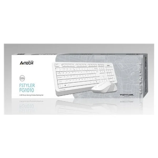A4 Tech Fg1010 Beyaz Q Kablosuz Klavye Mouse Seti - Görsel 9