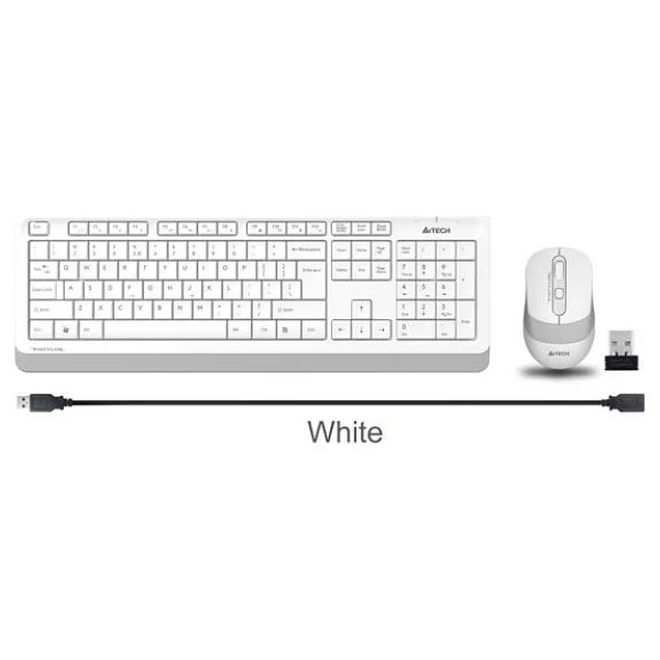 A4 Tech Fg1010 Beyaz Q Kablosuz Klavye Mouse Seti - Görsel 10