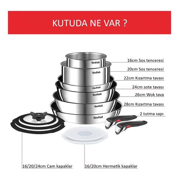 Tefal Ingenio Emotion 2x 13 Parça Tencere Seti - Görsel 2