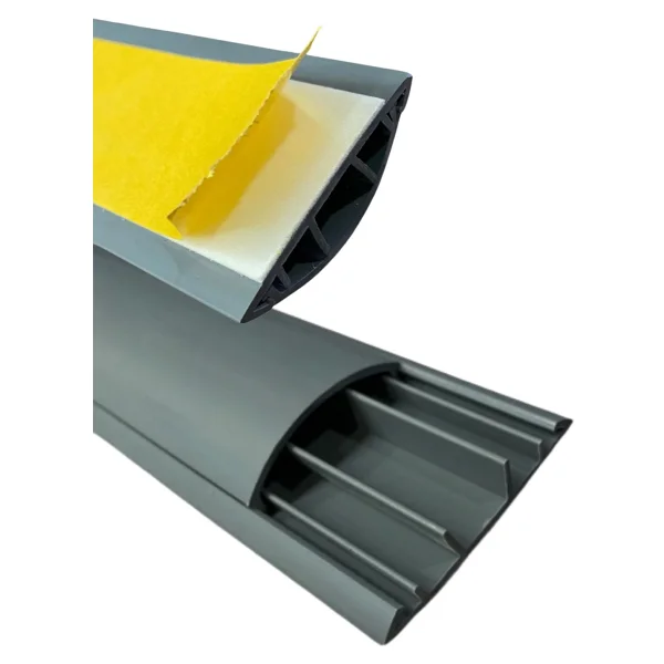 1m Kendinden Yapışkanlı 50x12mm Gri Balık Sırtı Kablo Kanalı - 1 Metre - Görsel 7