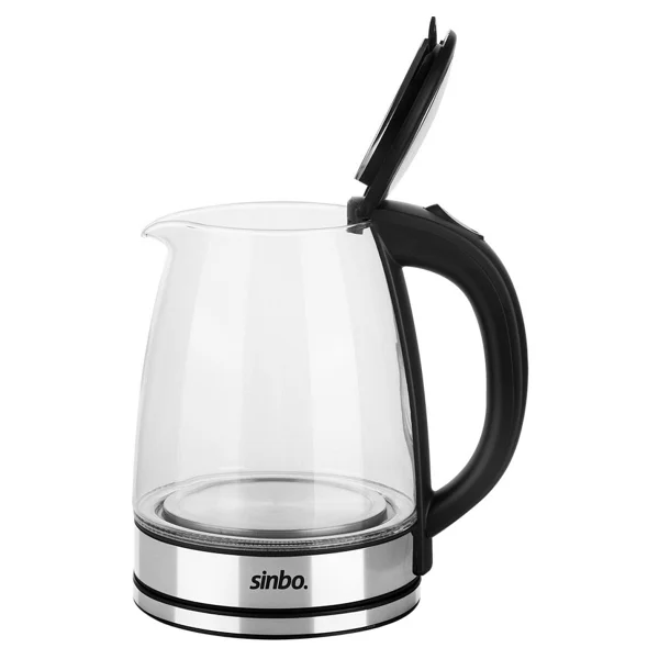 Sinbo 1,8 Litre Cam Su Isıtıcı - Paslanmaz Çelik Gizli Rezistans, Otomatik Kapanma Özelliği, Mavi LED Işıklı, Enerji Tasarruflu - Görsel 6