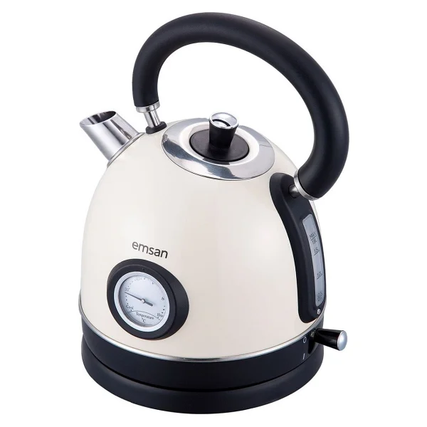 Emsan Turtle Cream 2200 W 1.8 Lt Çelik Kettle - Görsel 6