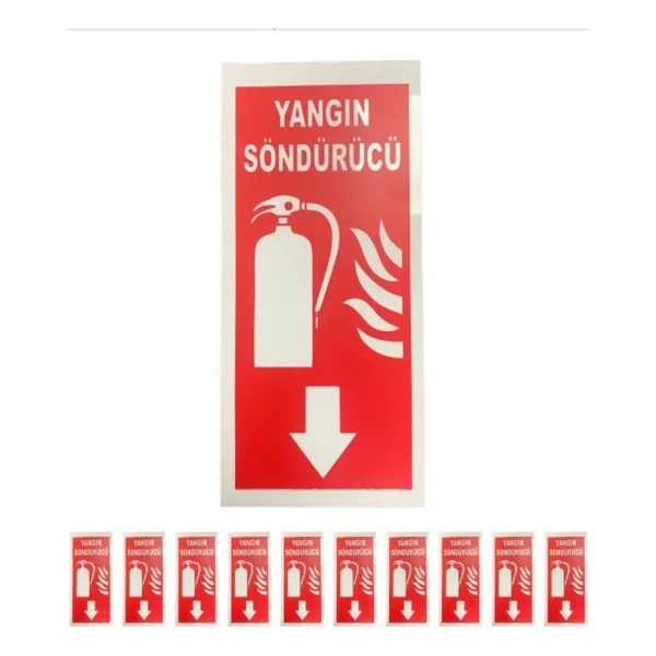 Yangın Söndürücü Levhası 10 Adet - Görsel 2
