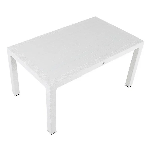 Mandella 90x150 Elit Rattan Masa - Beyaz - Görsel 2