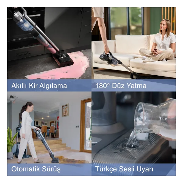 Fakir Pure Clean Wd 9 3in1 Islak Kuru Şarjlı Dikey Süpürge - Görsel 9