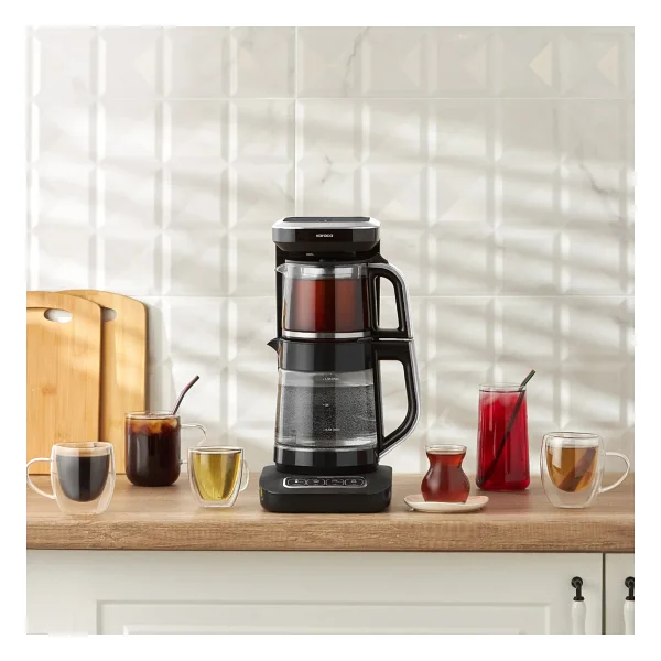 Karaca Çaysever Robotea Pro 4in1 2500 W Black Chrome Konuşan Cam Çay Makinesi - Görsel 9