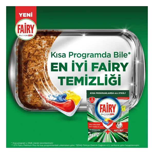 Fairy Platinum Plus Bulaşık Makinesi Tableti 57'li - Görsel 3