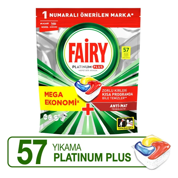 Fairy Platinum Plus Bulaşık Makinesi Tableti 57'li - Görsel 5