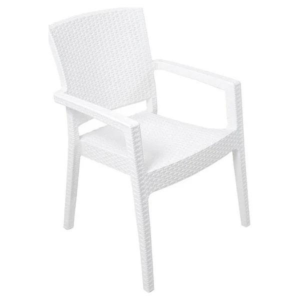 Mandella Zeus Rattan Koltuk (4 Adet) - Beyaz - Görsel 2