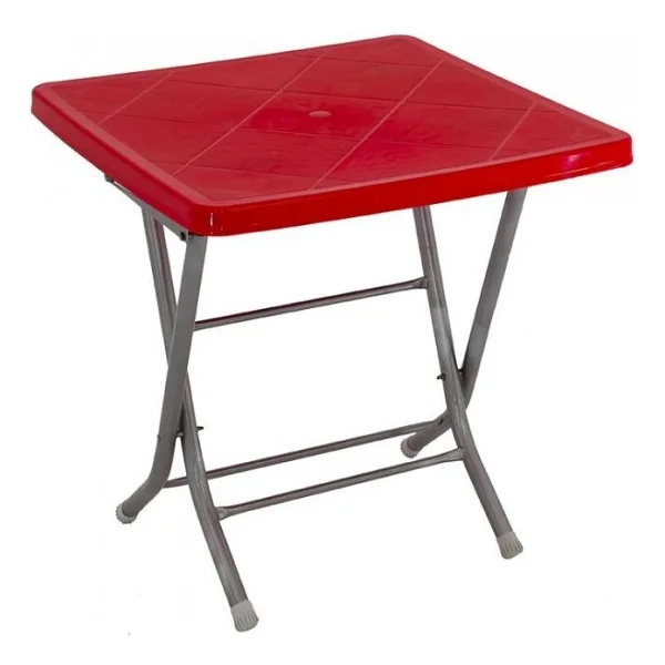 Mandella 80x80 Katlanır Ayaklı Masa - Kırmızı - Görsel 4
