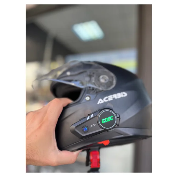 2 Bağlantılı Motosiklet Kask Kulaklık Intercom Işıklı Motorsiklet Interkom - Görsel 4