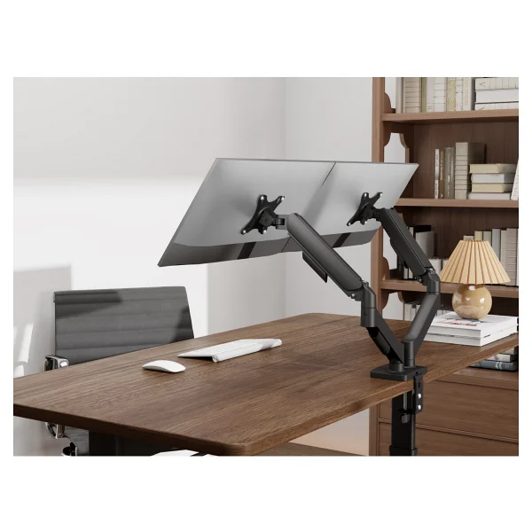 Voltix 17" - 32" Ekranlar İçin, Her Kol 9kg Taşıma Kapasiteli, Vesa Uyumlu, Çift Kol Amortisörlü Monitör Kolu, 2li Monitör Kolu - Görsel 2