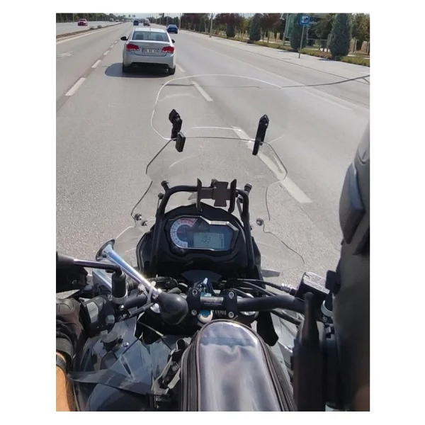 Cfmoto Uyumlu Deflektör Rüzgar Saptırıcı Siperlik Şeffaf Motor Camı Cam Uzatma Model 2 - Görsel 2