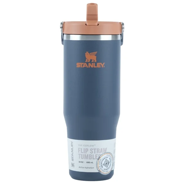Stanley The Iceflow Flip Straw Lacivert 0.89 Lt Pipetli Termos Bardak - Görsel 3